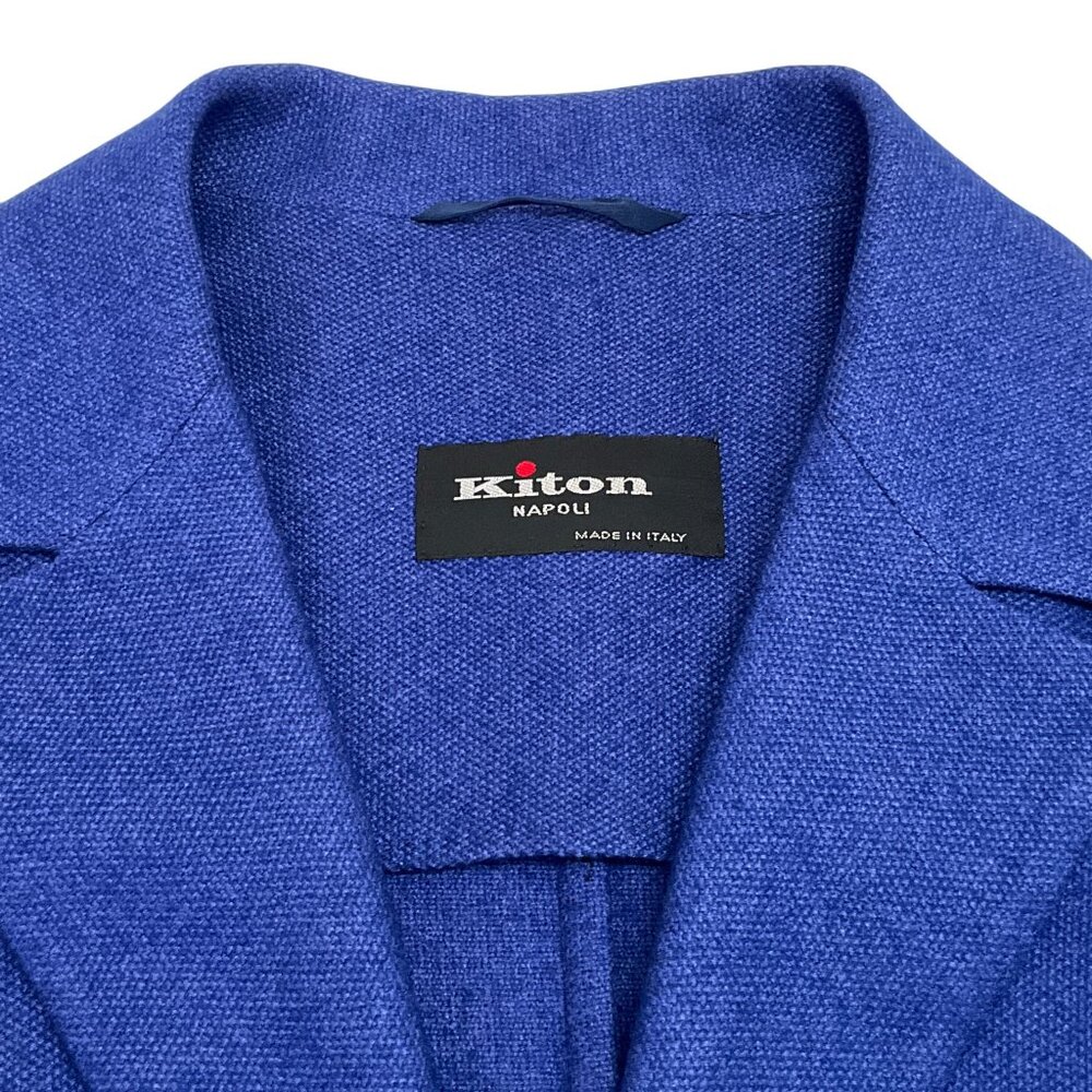Kiton Blue Cashmere / Silk Classic Blazer - Picture 4 of 6